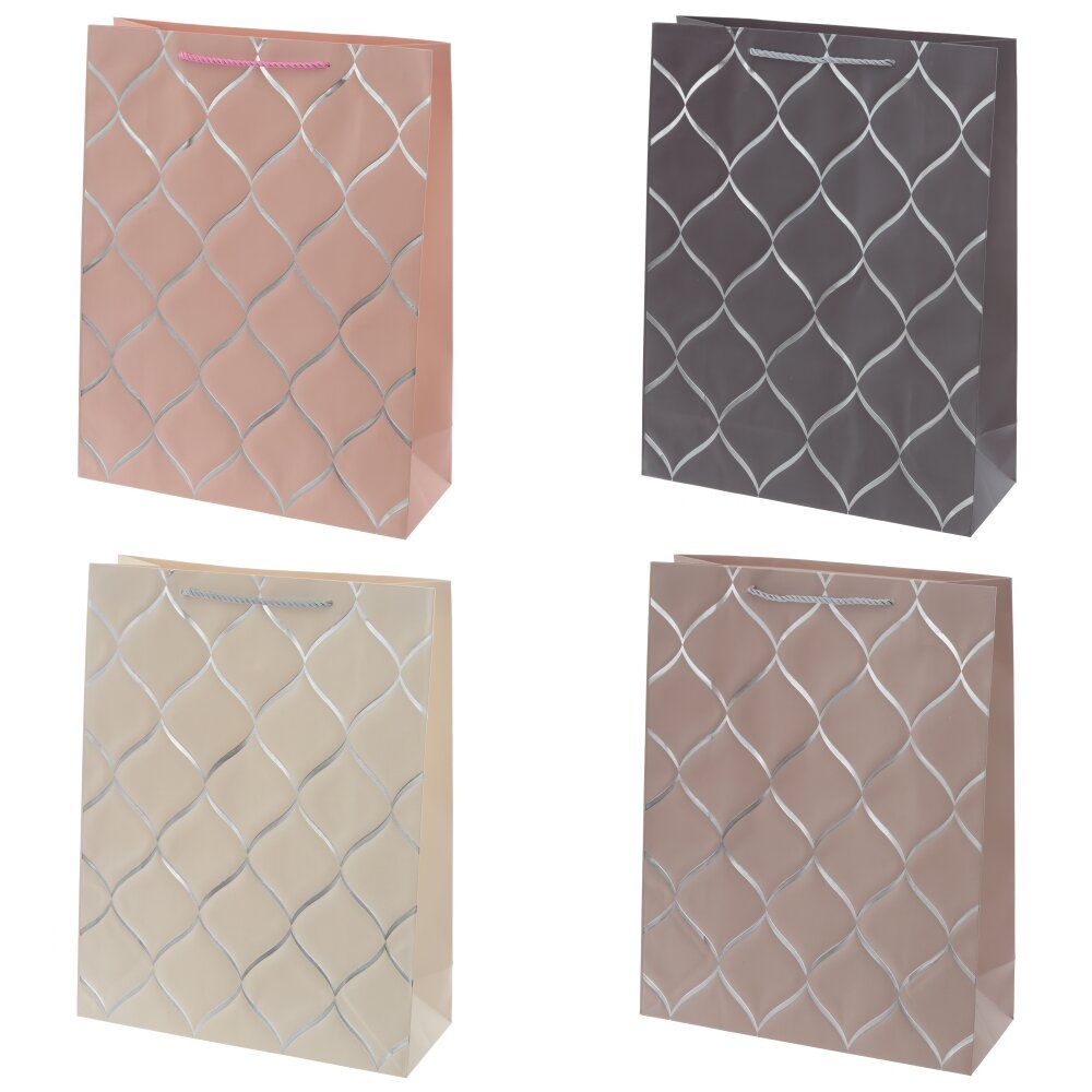 GAEM Пакет подарочный L (бумага 210г/м2, блок микс 12шт), L31 W12 H40 см, 4в.