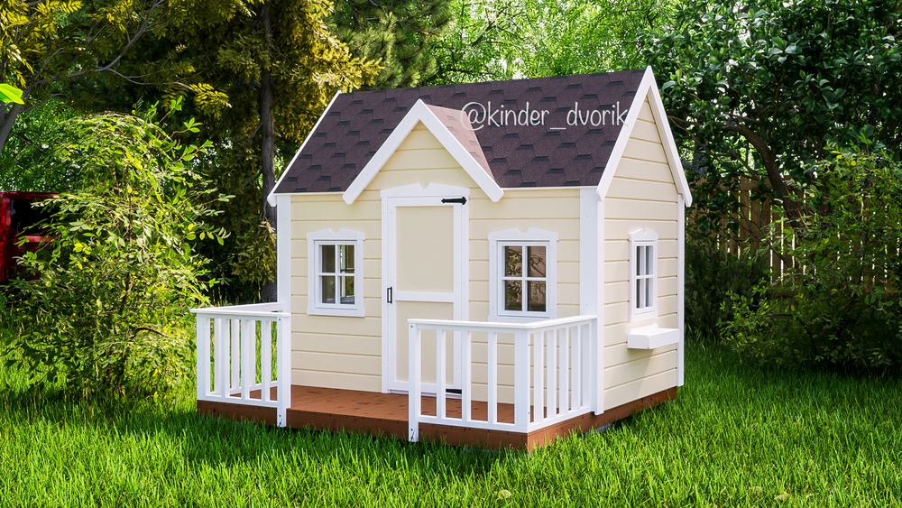 Детский деревянный домик Незабудка люкс