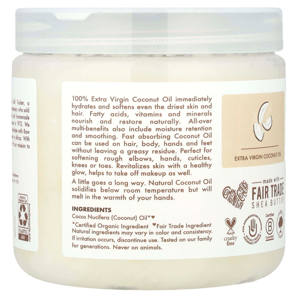 SheaMoisture, 100% нерафинированное кокосовое масло высшего качества, 411 мл (14,5 жидк. унции)