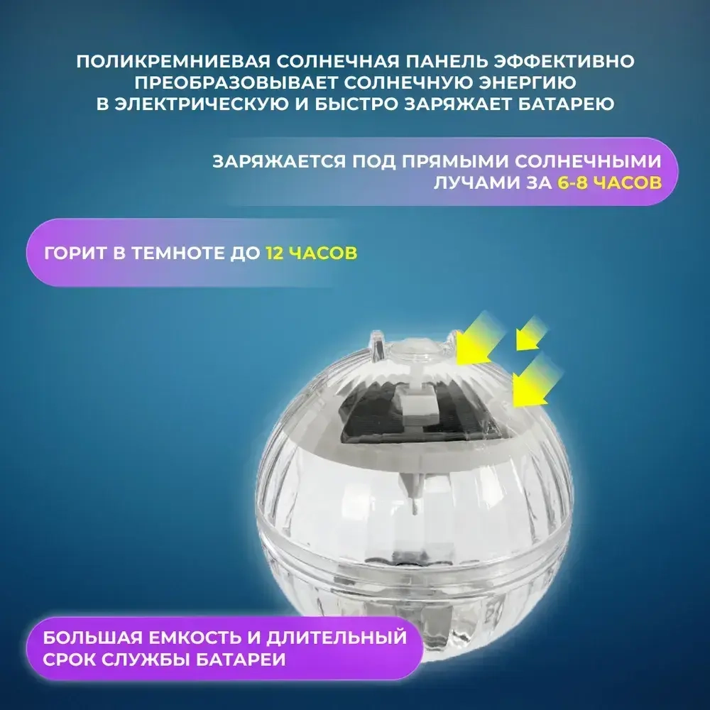 Светильник на солнечной батарее уличный шар плавающий светильник для бассейна садовый фонарь для пруда