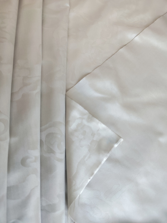 Плащевка жаккард цветок, серый FC#11