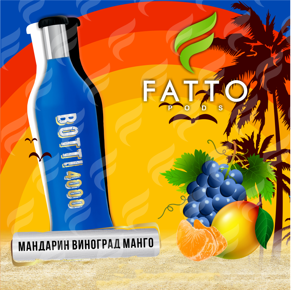 FATTO PODS BOTTI (2% nic) – Mandarin Grape Mango