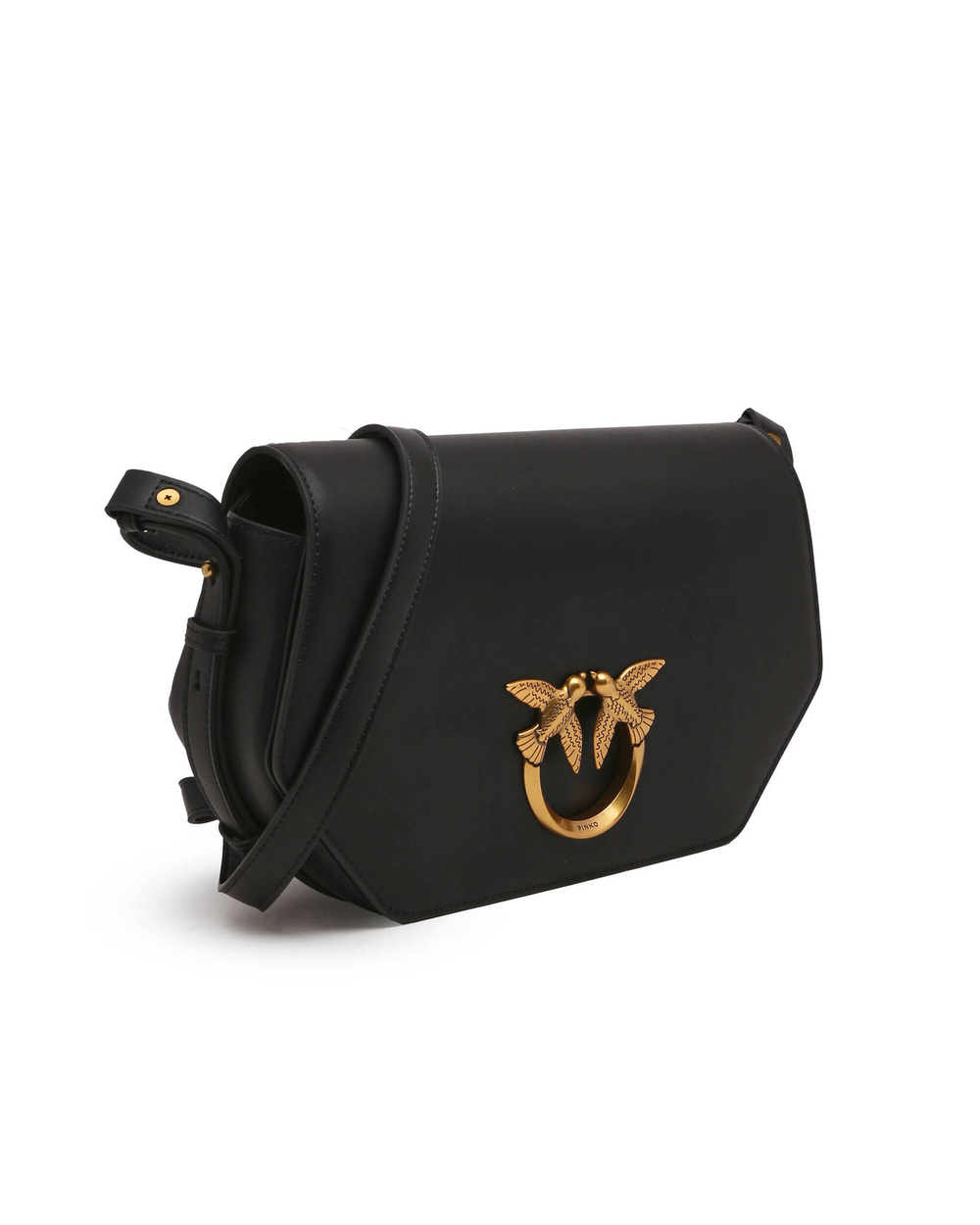 кожаная сумка через плечо love click exagon classic vite Pinko - черный(100073 A0F1)