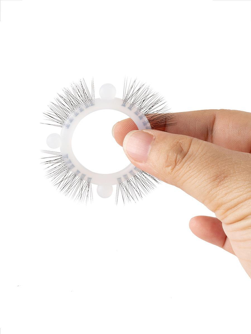 Эластичное кольцо с «ресничками» и 4 шариками (Цвет: белый с черным)