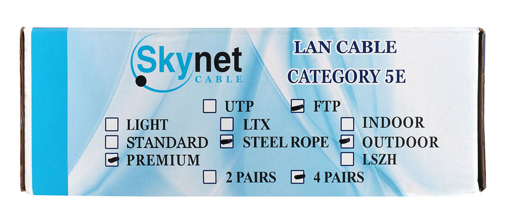 Кабель витая пара F/UTP 5e кат. 4 пары SkyNet CSP-FTP-4-CU-OUTR/100