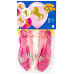 Шар латексный 35см Набор 5шт Единорог (Розовый)