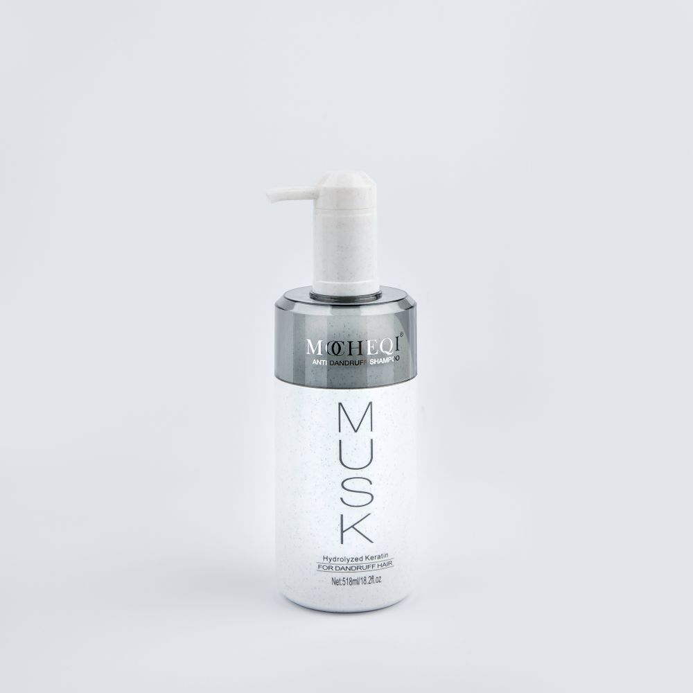 MOCHEQI MUSK SHAMPOO ANTI DANDRUFF / Шампунь против перхоти с гидролизованным кератином и маслом жожоба