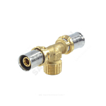 Тройник для МП/PE-X труб латунь пресс Дн 20х1/2"х20 НР RM153 Giacomini RM153Y037