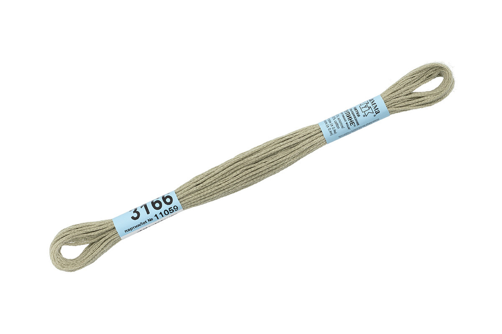 Мулине "Gamma", 100% хлопок , 8 м, №3166