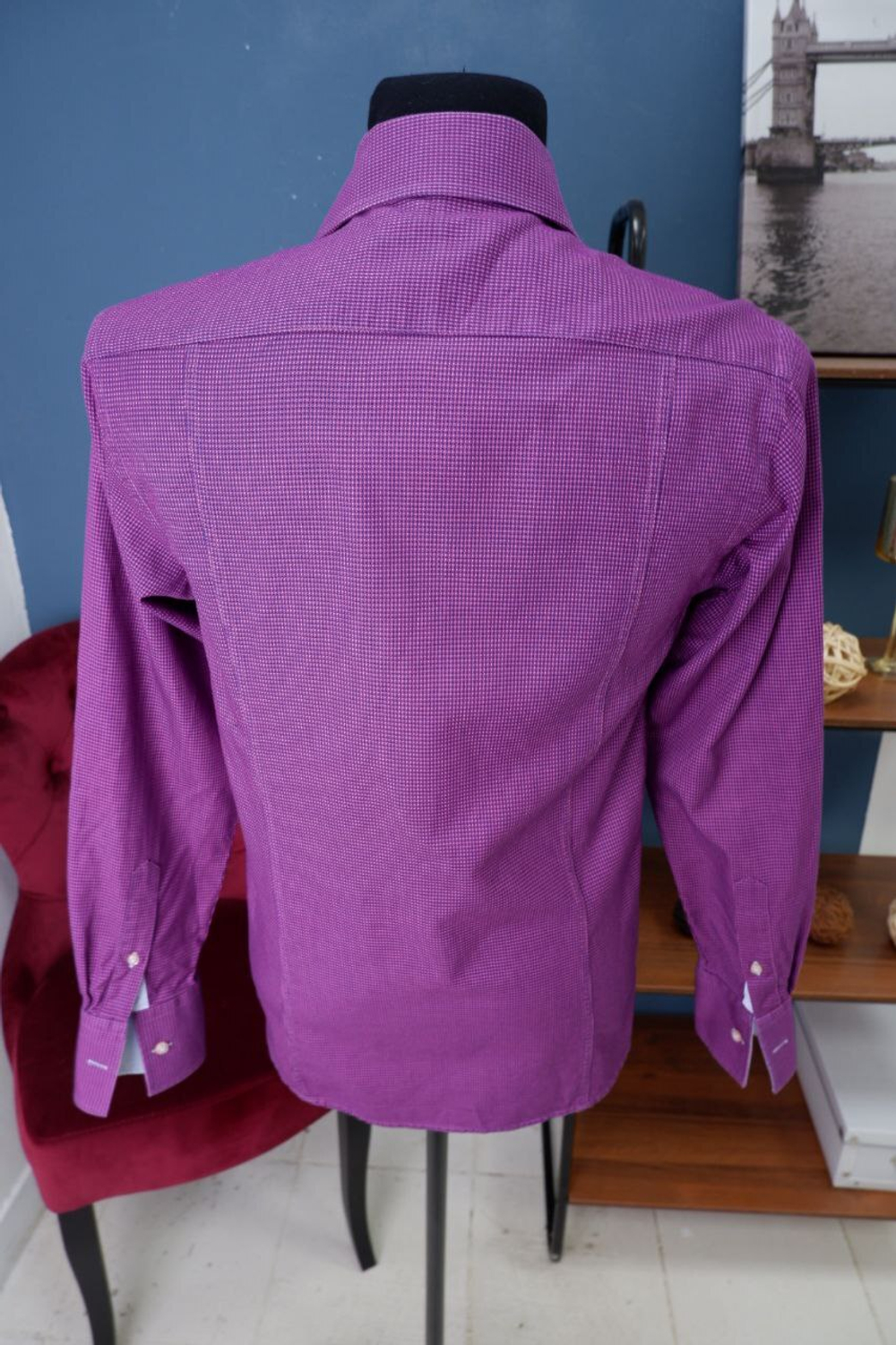 Рубашка Coton Noux фиолетовая 46 размер