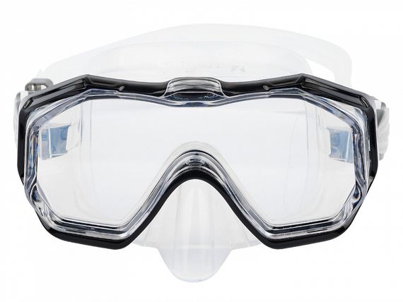 Набор маска+трубка в сумке Sargan Панорама-М прозрачный/черный