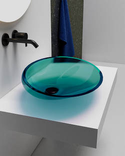 Раковина-чаша Abber Kristall 54 AT2812Aquamarin Бирюзовая