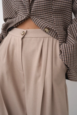 Брюки-палаццо бежевые