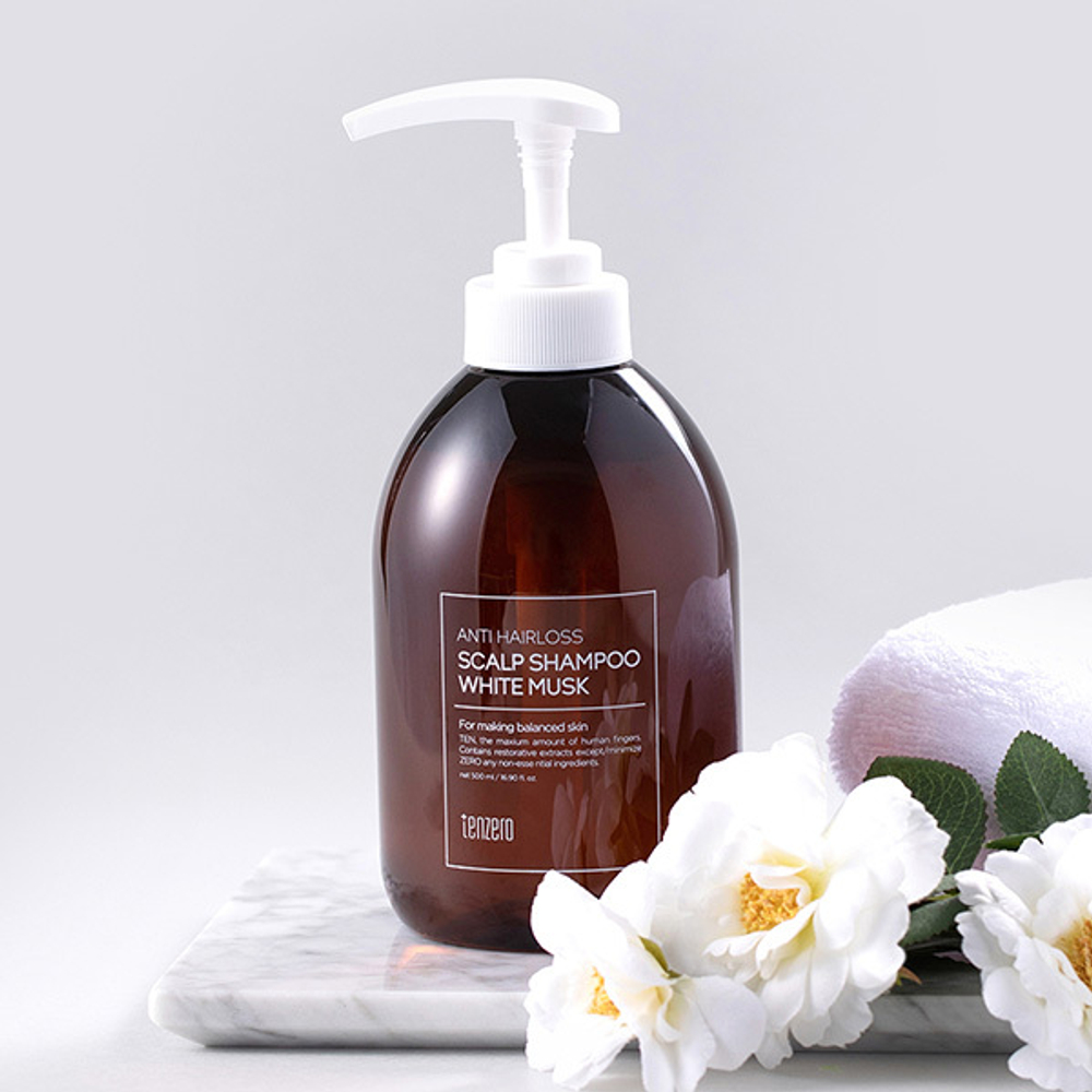 Шампунь против выпадения волос Tenzero Anti Hairloss Scalp Shampoo White Musk 500мл