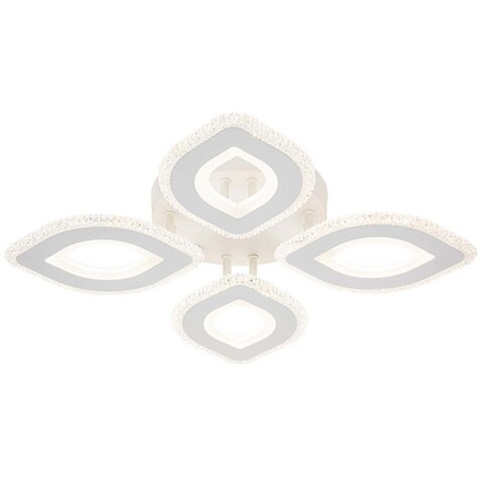 Светодиодный светильник 75Вт, 7706Лм, 3300К-6500К,Ra>80, ИК-пульт, плавная регулировка мощности, изменение цветовой температуры, ночник, металл/акрил, белый