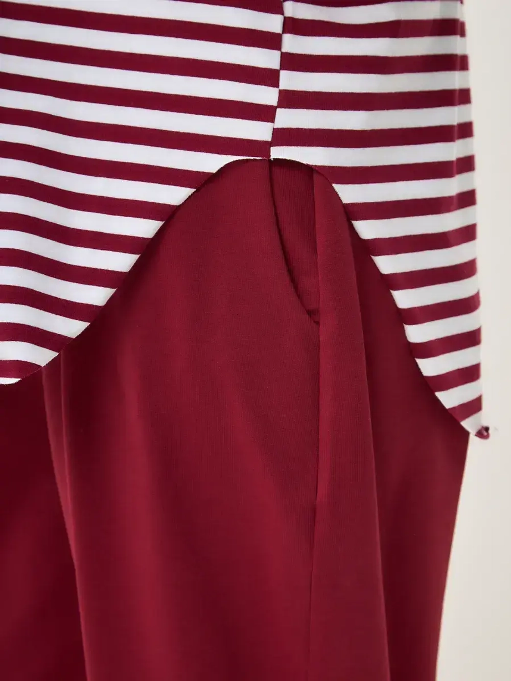 Футболка дизайнерская тельняшка оверсайз с фигурным низом