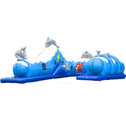 Коммерческий надувной батут "Тоннель дельфин"