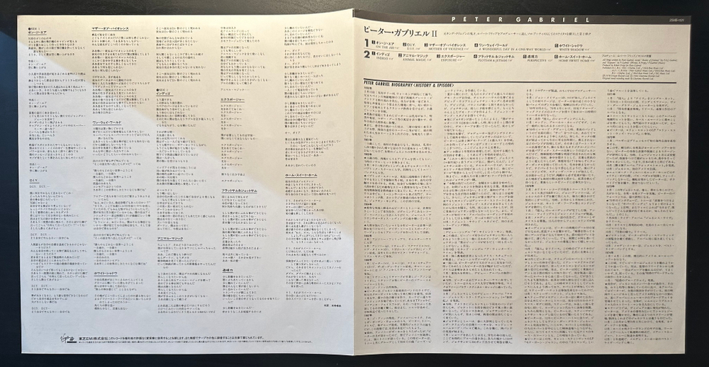 Peter Gabriel - Peter Gabriel (Япония 1986г.)
