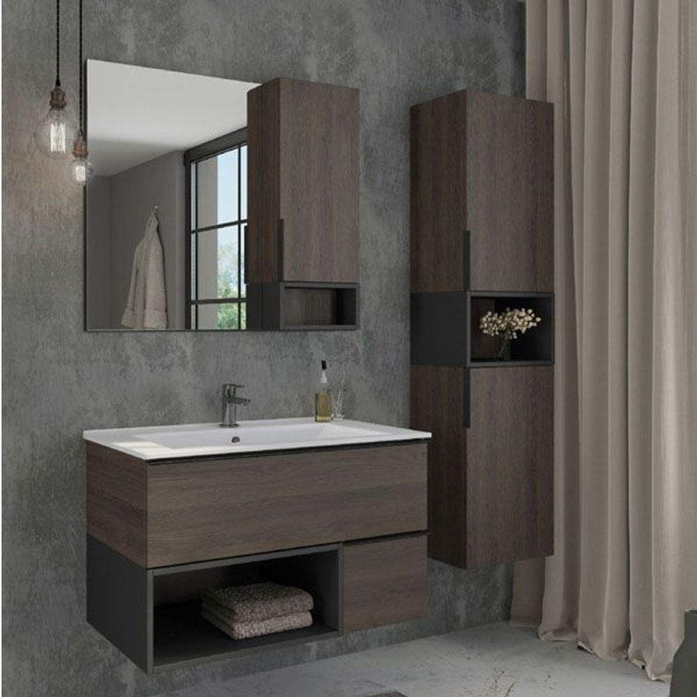 Тумба с раковиной Comforty Франкфурт подвесная (Размеры: 75-90)