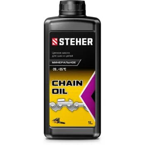 Цепное минеральное масло для бензо и электропил, 1 л STEHER 76020-1
