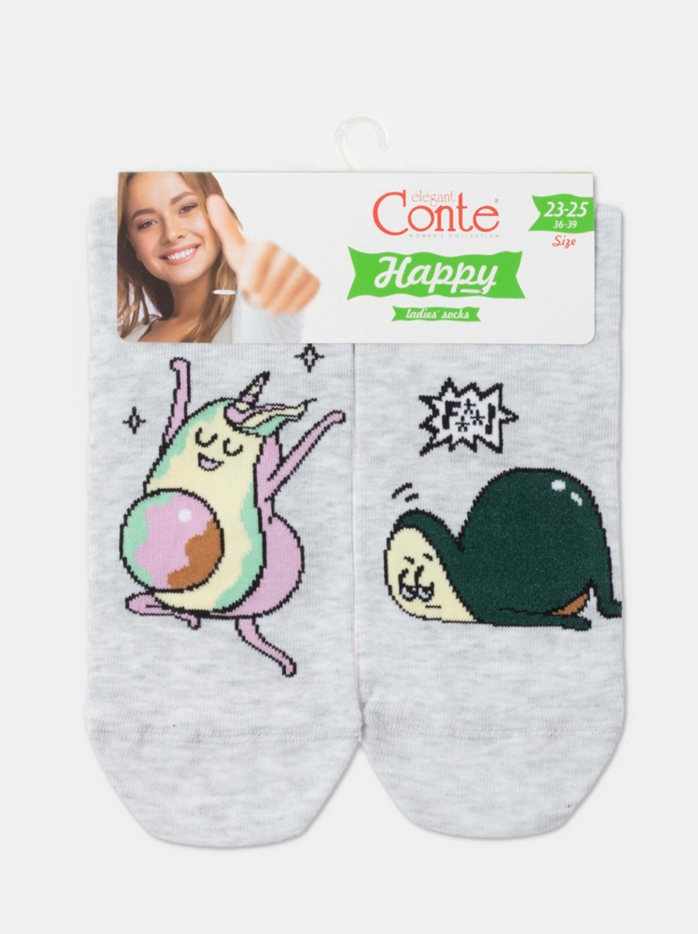 CONTE HAPPY Хлопковые носки с рисунком «Fitness»