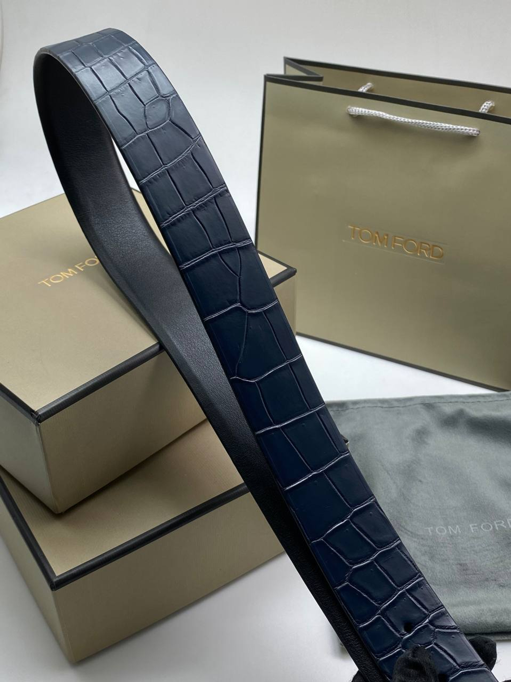 Ремень из кожи крокодила Tom Ford