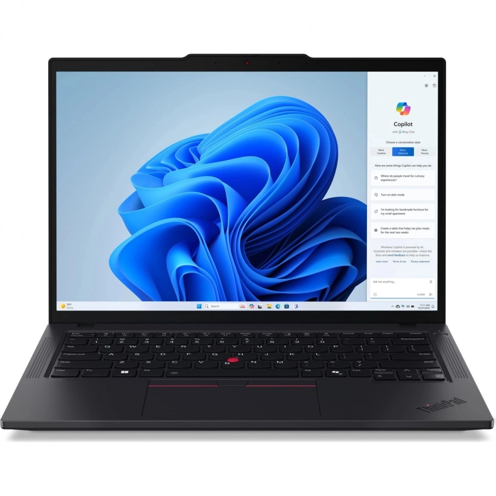 Ноутбук Lenovo ThinkPad T14 G5 Core Ultra 7 155U 16Gb SSD512Gb Intel Graphics 14" IPS WUXGA (1920x1200) Windows 11 Pro 64 grey WiFi BT Cam (21ML0089US)