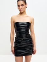 Мини-платье MISA из искусственной кожи