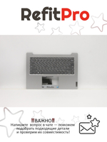 Верхняя панель с клавиатурой (топкейс) для ноутбука Lenovo IdeaPad 1-14IGL05. раскладка - русская, без подсветки, серая (5CB0X56975), оригинал