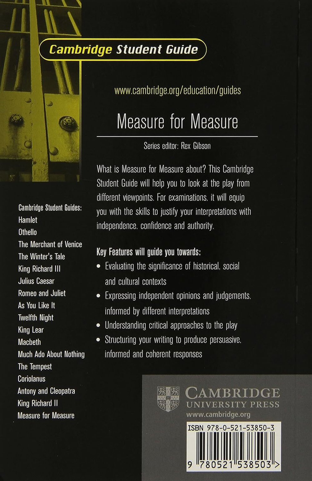 Cambridge Student Guide to Measure for Measure
