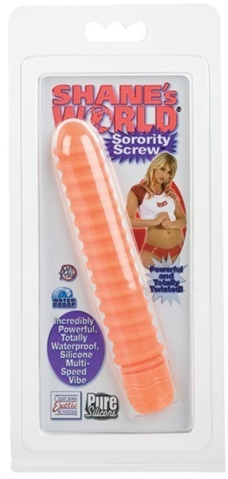 Ярко-оранжевый спиральный вибратор SORORITY SCREW