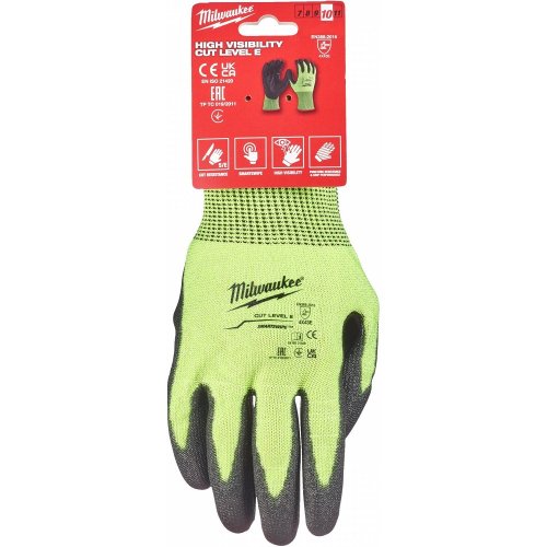 Перчатки сигнальные Milwaukee с уровнем сопротивления порезам 5 размер 9 (L)