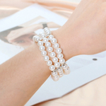 Браслет жемчуг со стразами