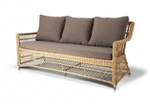 "Гранд Латте" диван трехместный из искусственного ротанга, цвет соломенный