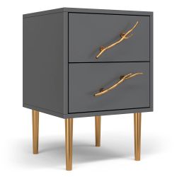 Тумба Арт Стайл с 2-мя ящиками Серый Амбер