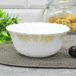 ROYAL GARDEN GOLD FLOWERS Салатник 16см, опаловое стекло