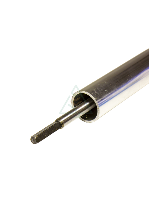 Штанга для триммера в сборе d-26 мм, L- 150 см, lвала-153 см, 4 шлица, 5 подшипников, квадрат 5х5 мм