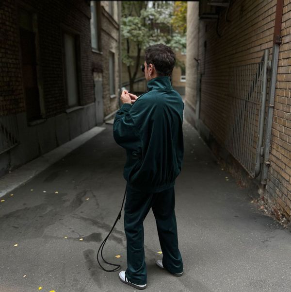 Рубашка на молнии #5 изумрудная - фото 11