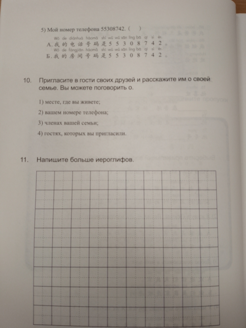 Веселый урок. Китайский язык для школьников. Вторая часть - Рабочая тетрадь