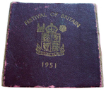 5 шиллингов (1 крона). Король Георг VI. Британский фестиваль. Великобритания. 1951 г. В оригинальной коробке
