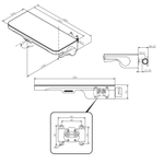 Смеситель монтируемый в стену с полкой и каскадным изливом AM.PM Func F8F72700