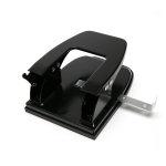 Дырокол Alingar 30л., металлический, с линейкой, черный