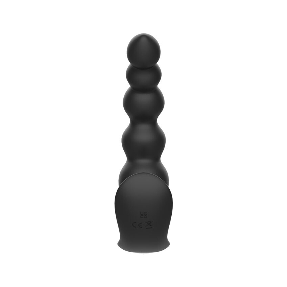 Черная анальная виброёлочка Anal Bead Vibrator с пультом ДУ