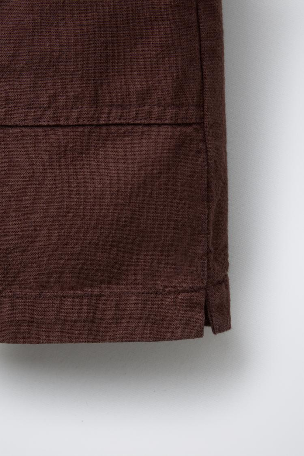 ZARA ШОРТЫ ИЗ РЕЛЬЕФНОГО ХЛОПКА, ТЕМНО-БОРДОВЫЙ