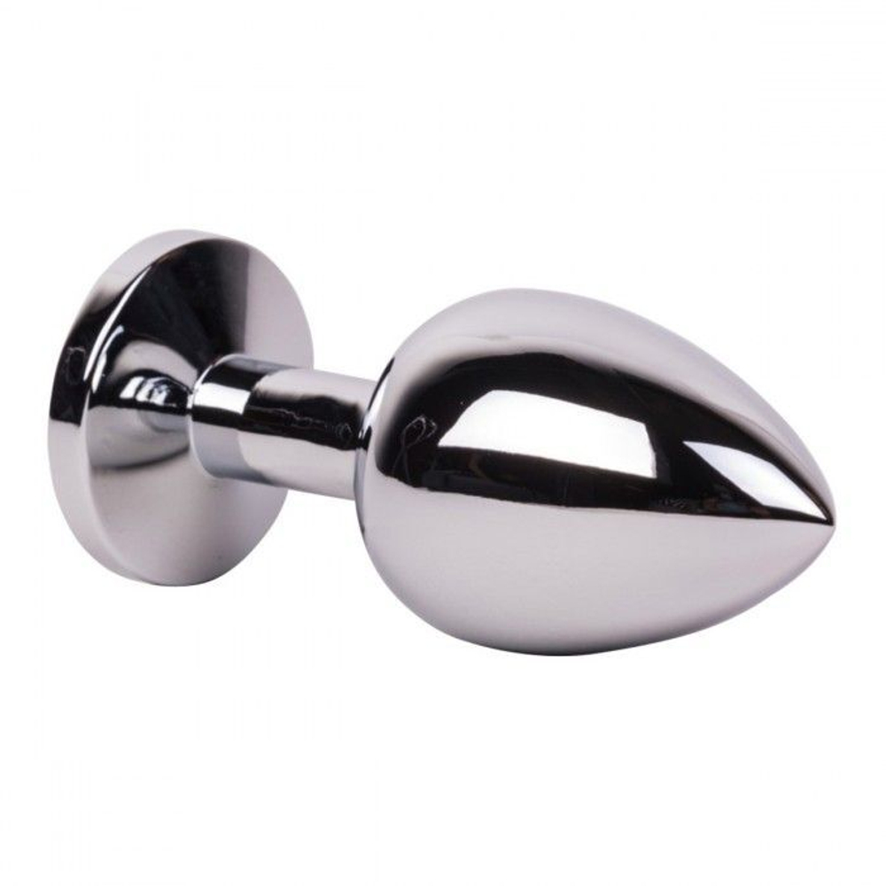 Большой стальной плаг с розовым кристаллом Pink Bubble Gum - 9,5 см. (Цвет: розовый)