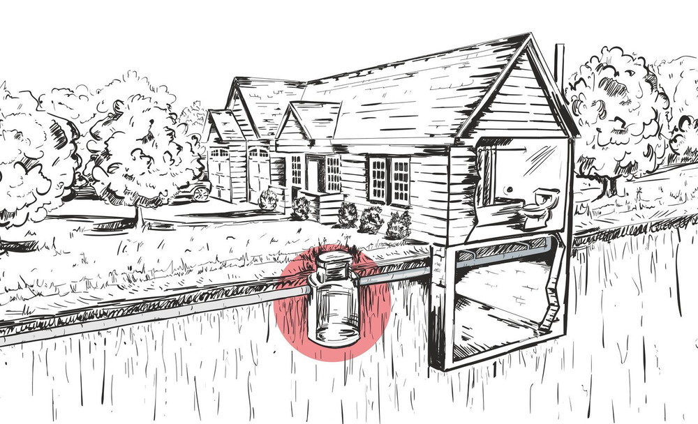 Станция биологической очистки Канада Home 3.0 PR Вертикальная / 3000 л. в сутки / 15 чел. / принудительный сброс / насосная аэрация (200x200x220см;черный) - арт.556087.1