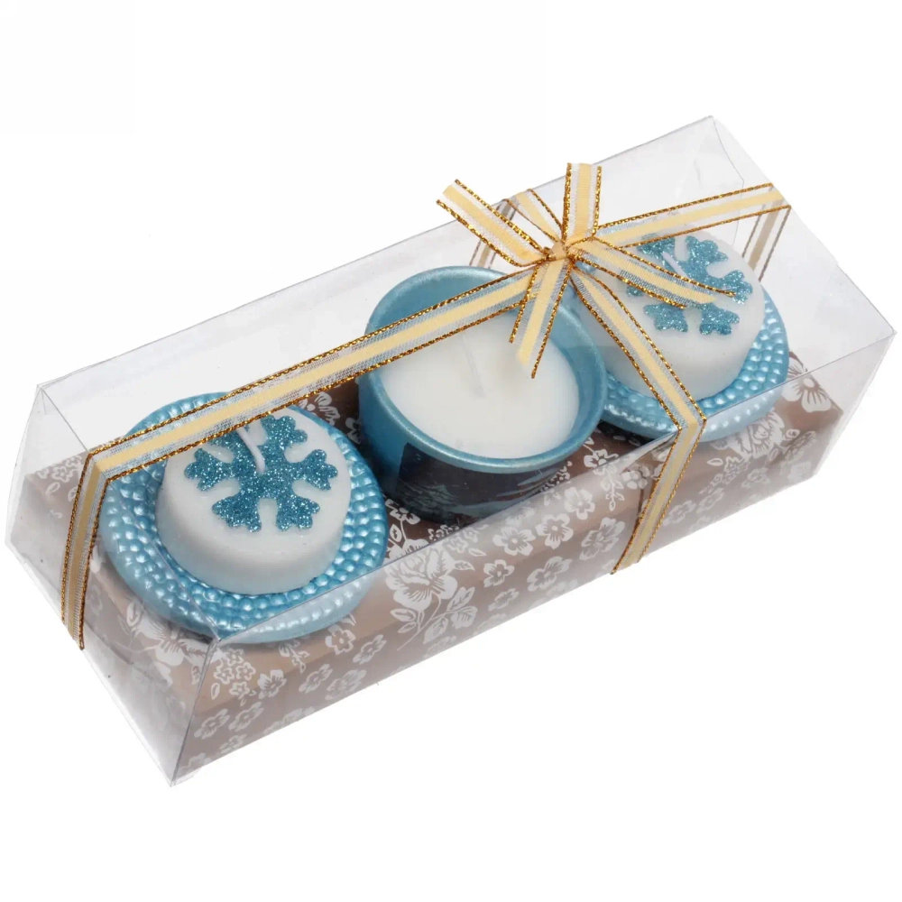 Свечи новогодние «Сказочное желание» 22x8.3x7 см, голубой