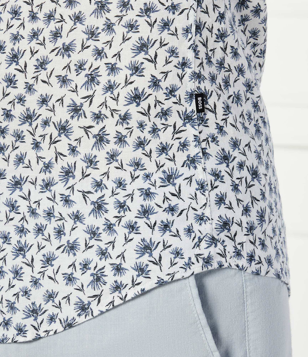 Льняная рубашка C-ROAN-ken-SH-C1-251 BOSS BLACK - темно-синий(50539565)