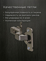 Шкаф для одежды 80х55х170, Марм, распашной, в прихожую, спальню, двухдверный, с деревянной штангой, черный, Dipriz