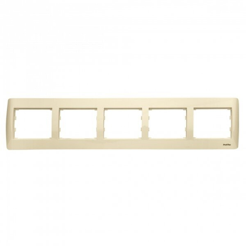 Рамка пятиместная Корса горизонтальная крем.